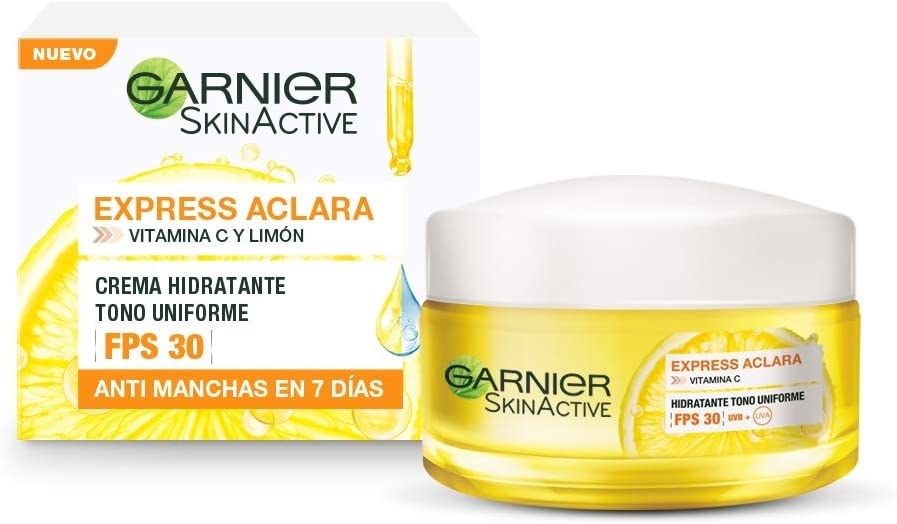 crema Garnier aclarante e hidratante