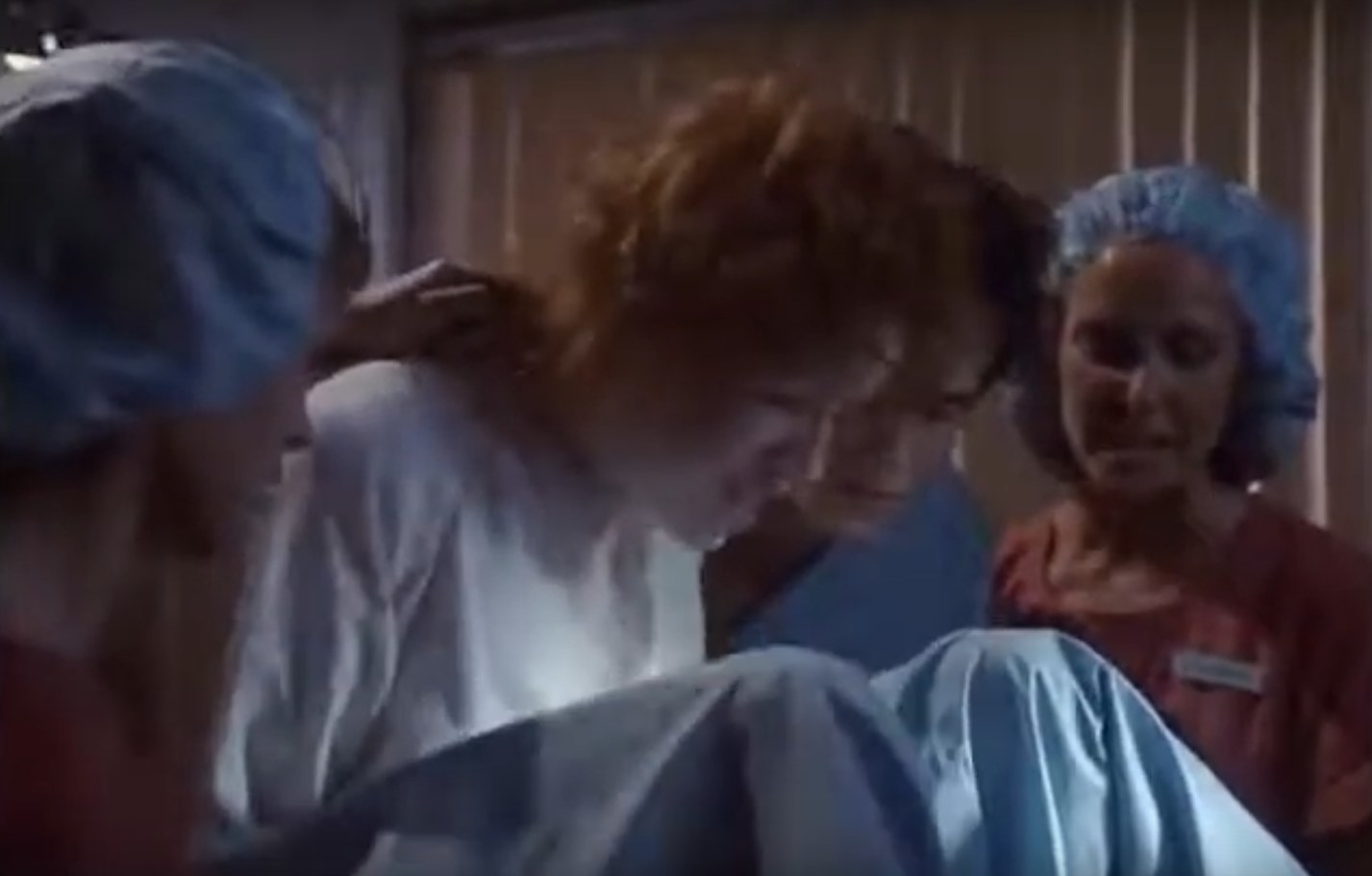 Molly Ringwald as Darcy giving birth in &quot;For Keeps&quot;