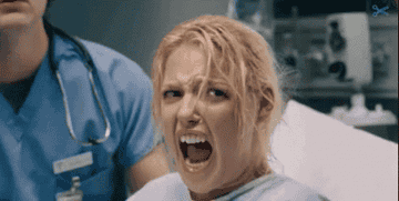 Allison screaming, &quot;Get out&quot; while in labor in &quot;Knocked Up&quot;