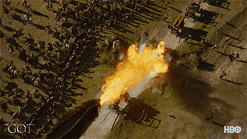Dragon burning things in &quot;Game of Thrones&quot;