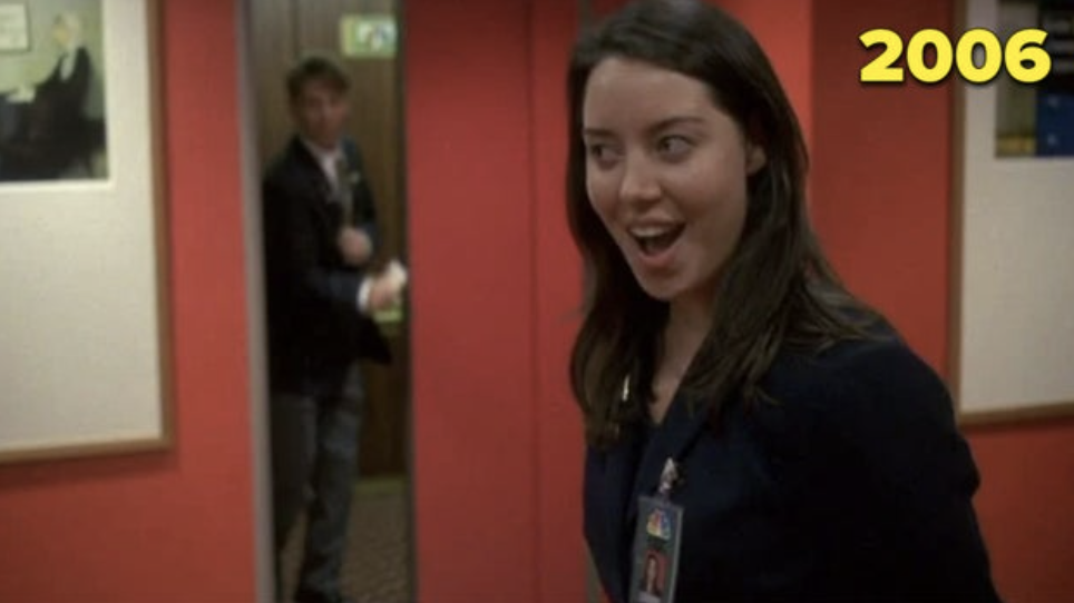 Aubrey as an NBC page in &quot;30 Rock&quot;