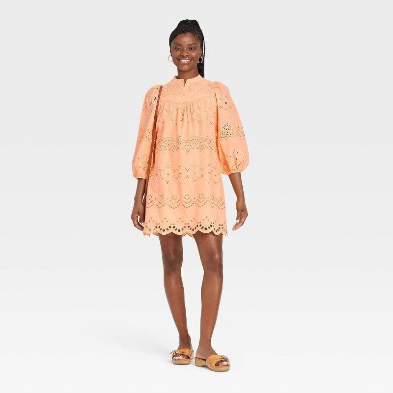 strapless open back dress Dress Casual Short By Target-Designer In Orange & Pink, Size:S – Clothes  Mentor Mayfield Heights OH main image 1