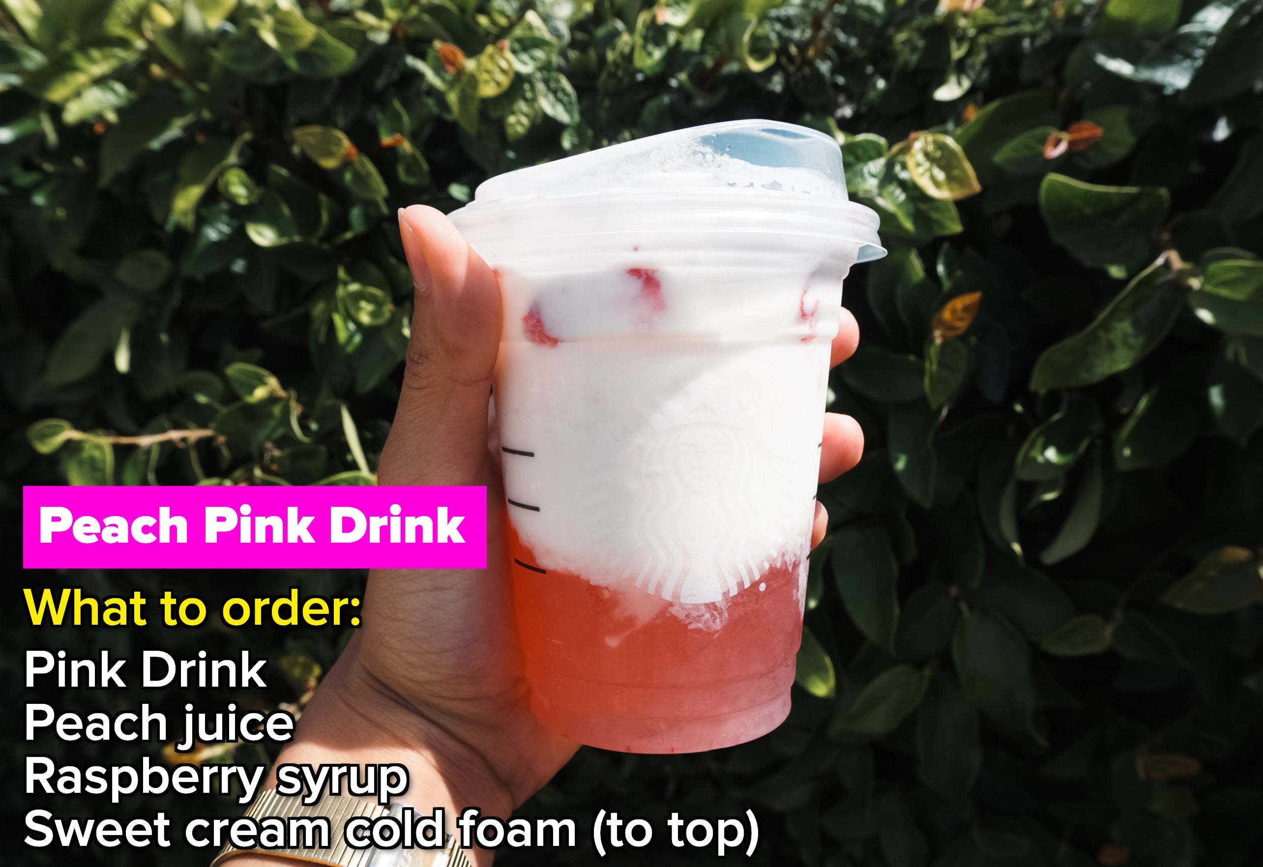 Starbucks Peach Pink Drink