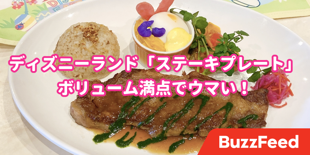 ステーキ超デカい ディズニーランドの ボリューム満点プレート がホテル並みの高級感だった