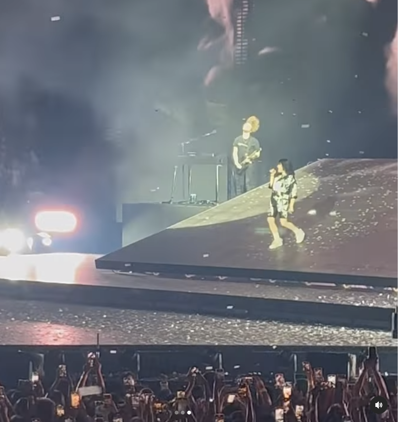 Billie Eilish performing in concert