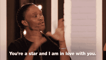 A gif of Law Roach on ANTM saying, &quot;you&#x27;re a star and I am in love with you&quot;