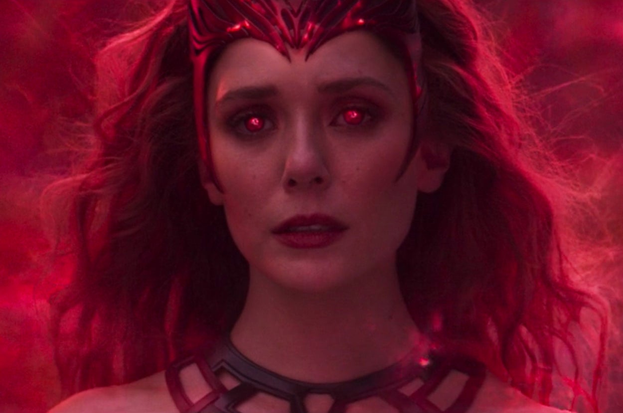 Wanda Maximoff frowning