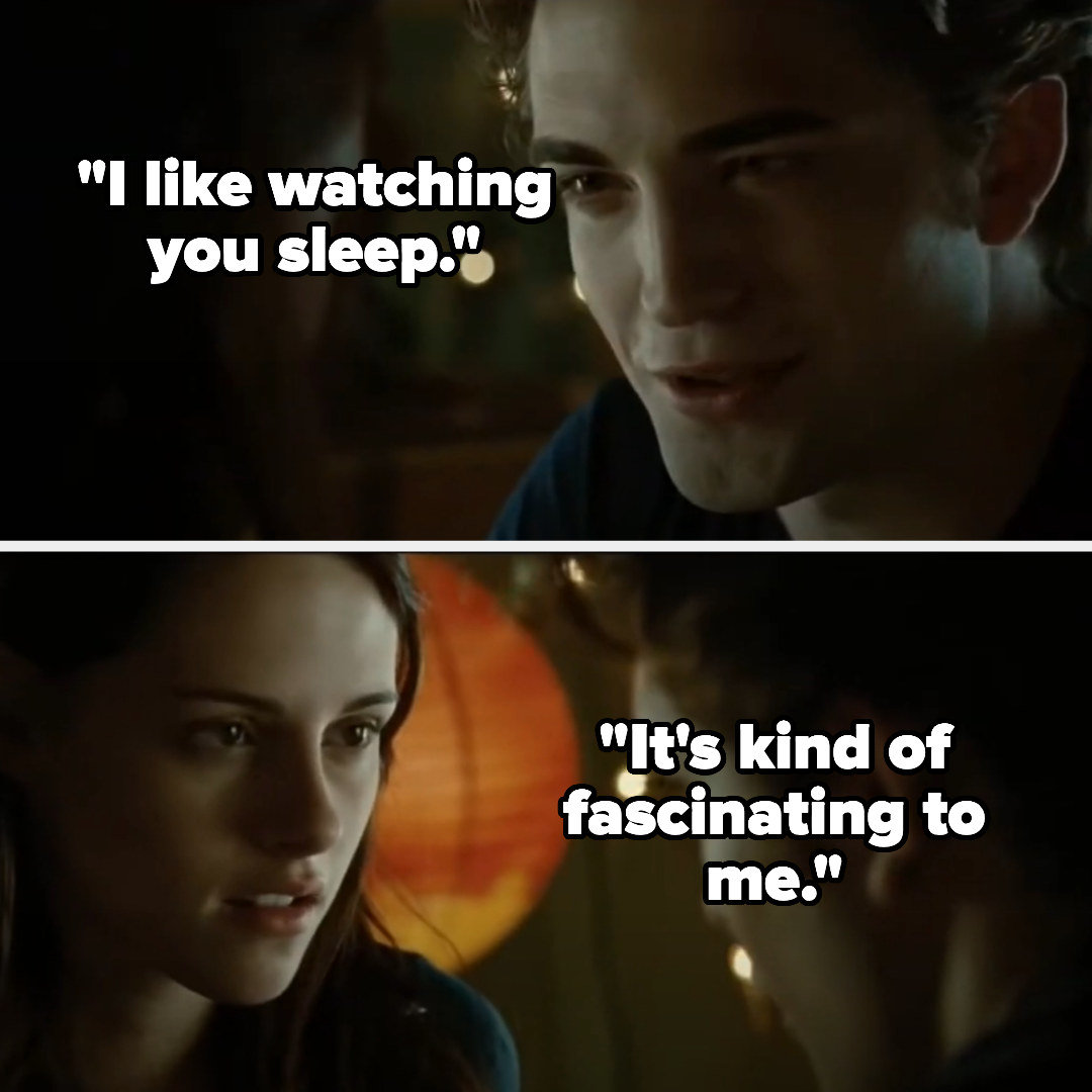 edward tells bella he likes watching her sleep because it&#x27;s fascinating to him