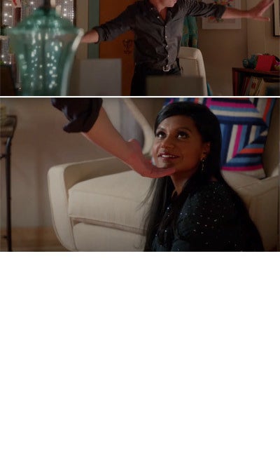 Danny does his dance and then touches Mindy&#x27;s chin at the end
