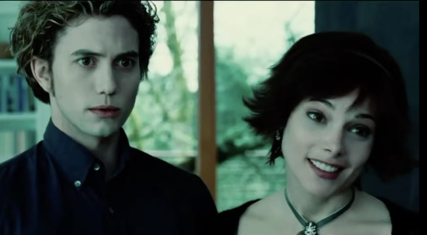 close up of the two as vampires in Twilight