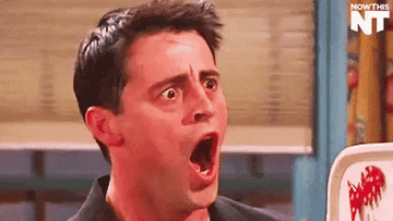 Matt LeBlanc looking shocked from Friends