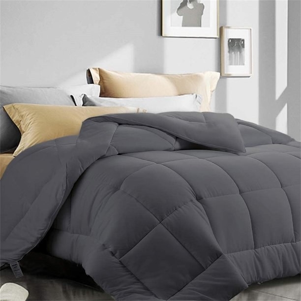grey comforter