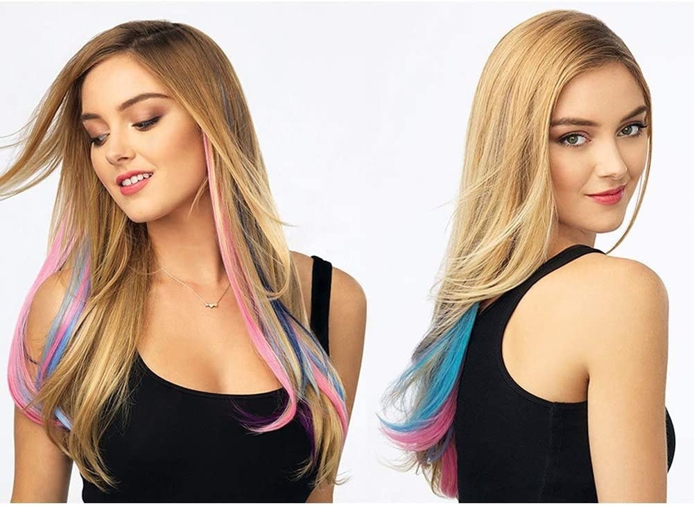 Extensiones multicolor para cabello