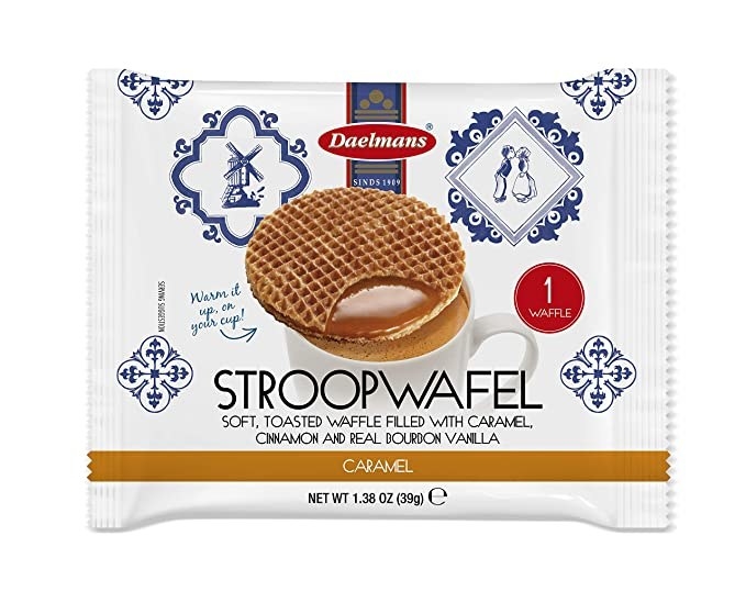 individually-wrapped cookie that has waffle texture