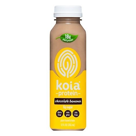 a 10 inch tall plastic bottle that says koia protein