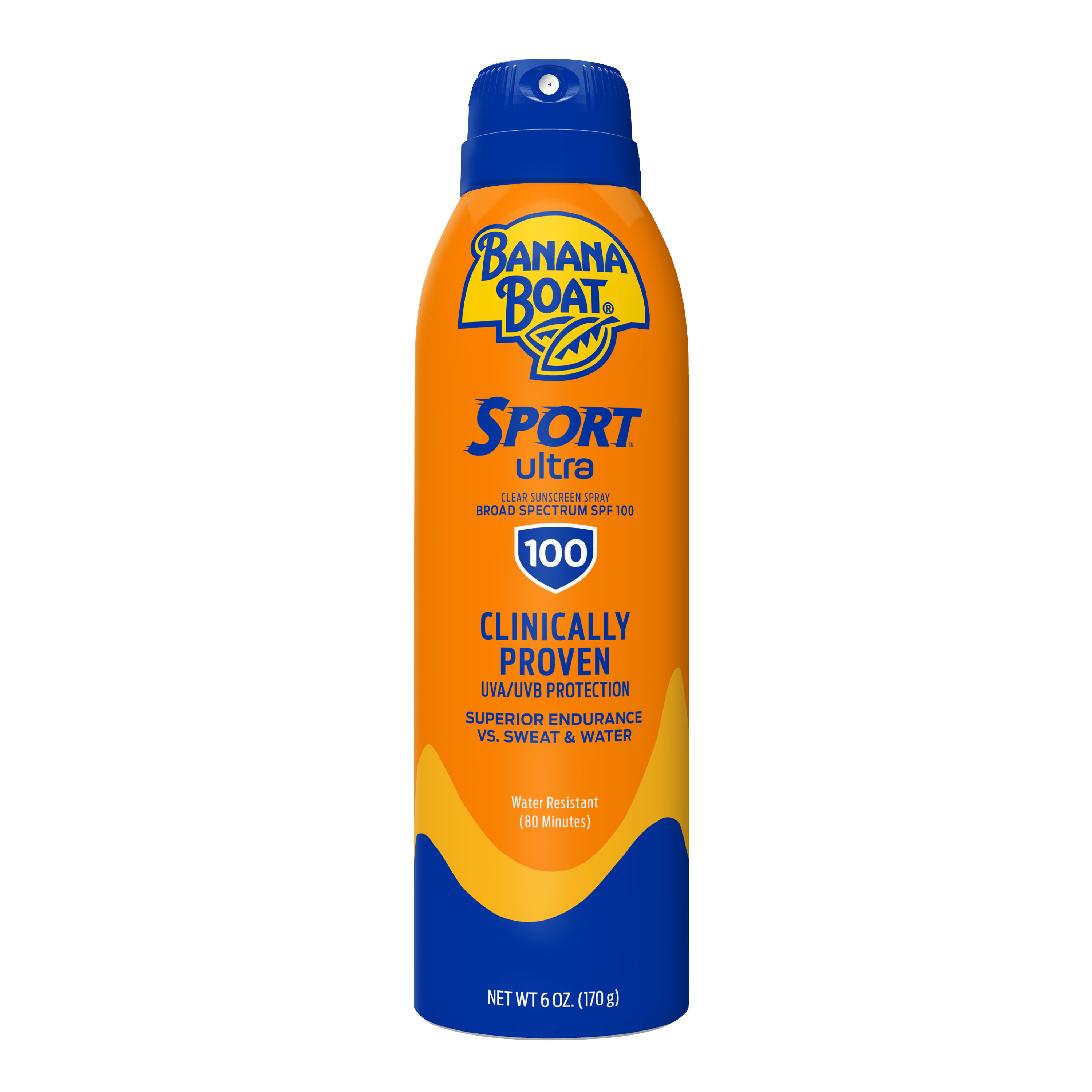 bottle of banana boat spray sunscreen