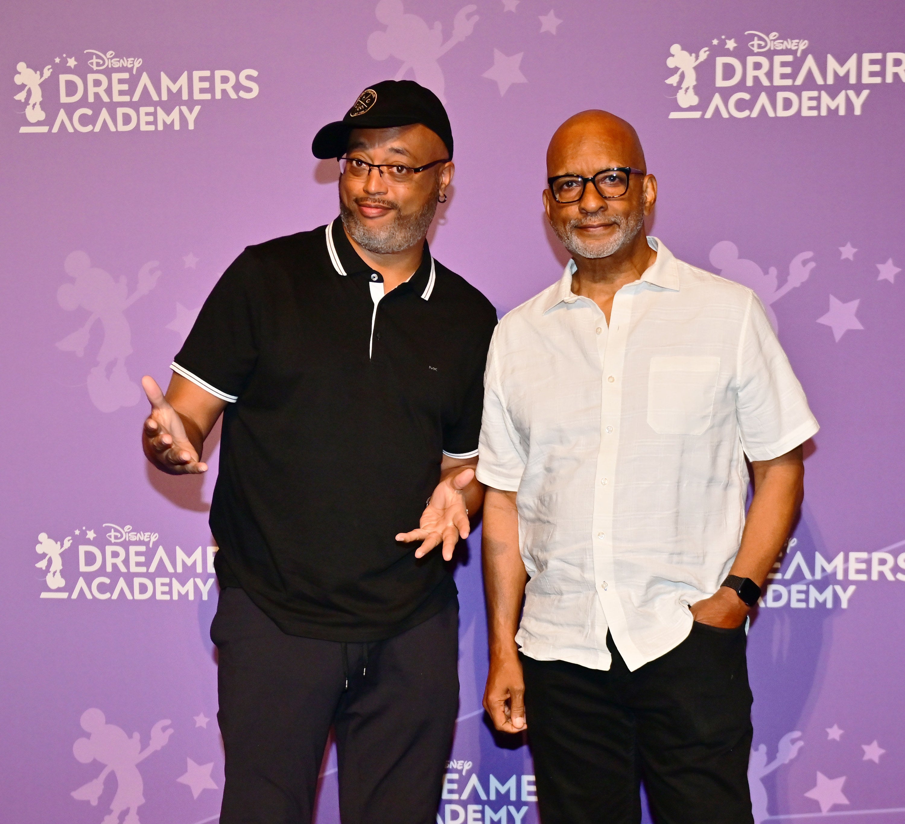 The Proud Family creators Bruce W. Smith and Ralph Farquhar pose during the 2022 Disney Dreamer&#x27;s Academy at Walt Disney World Resort.