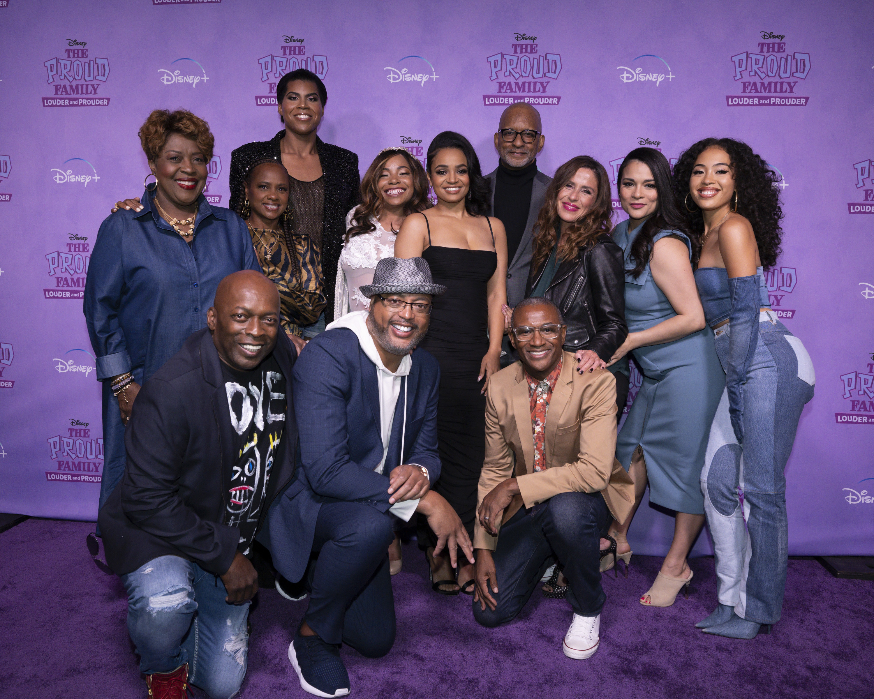 The Proud Family cast and creators on the red carpet.