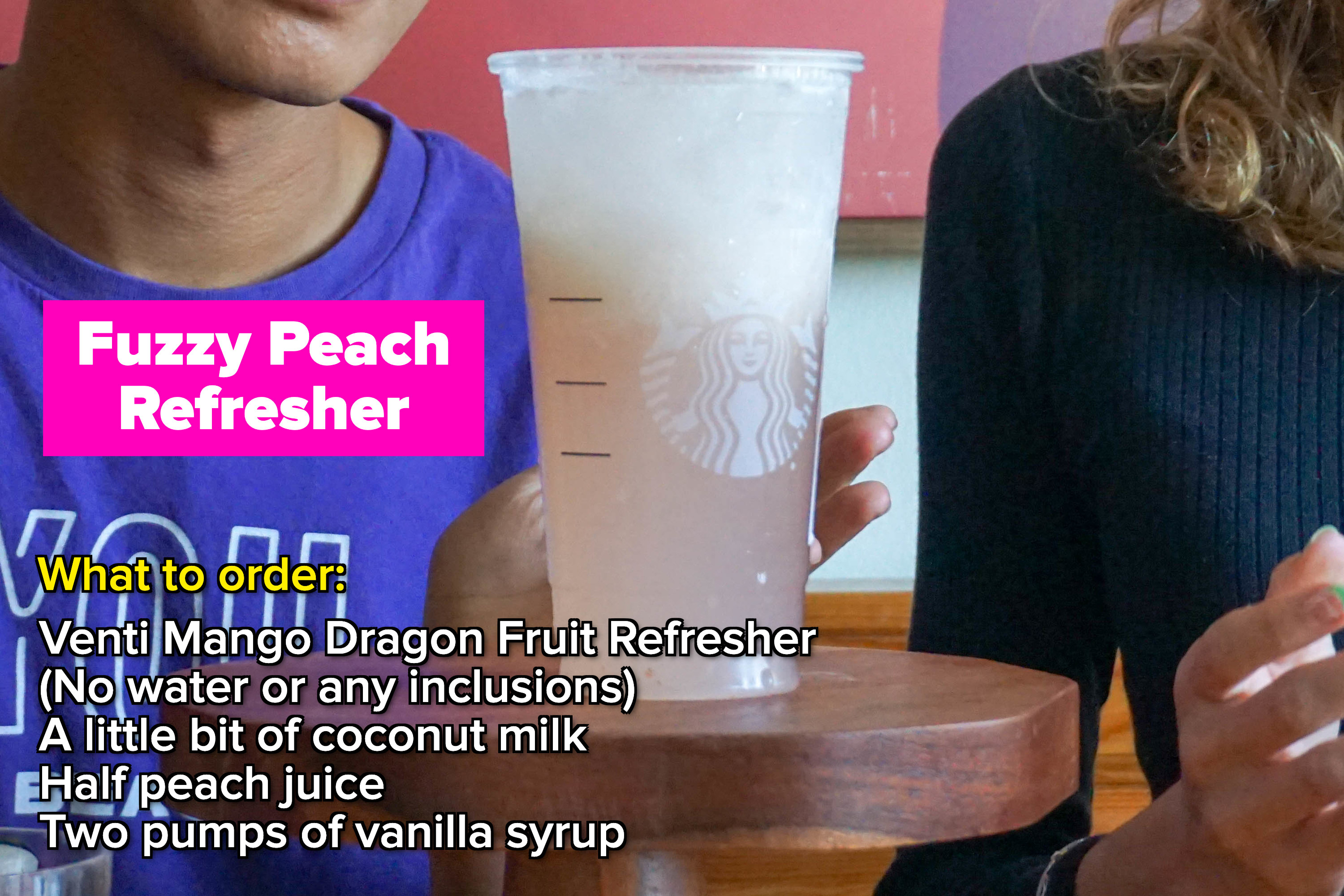 Starbucks Fuzzy Peach Refresher Drink