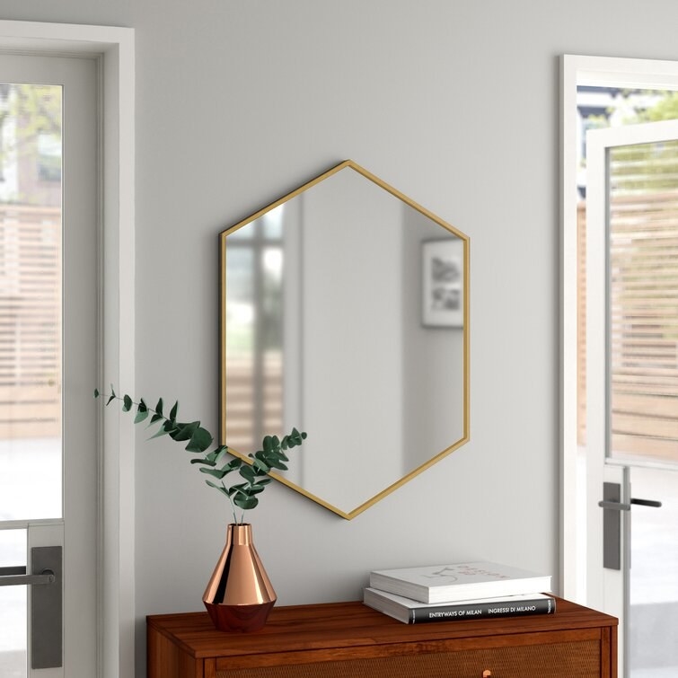 the bold minimalist hexagonal mirror
