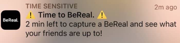 BeReal notification