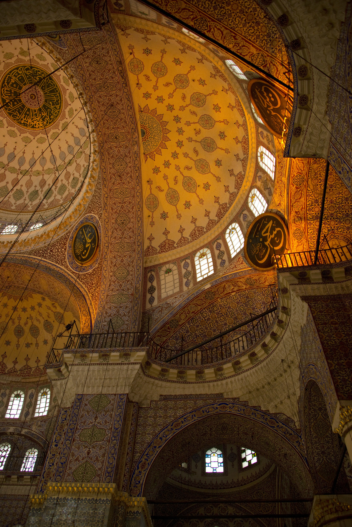 Ceiling details in the Hagia Sophia Mosque.