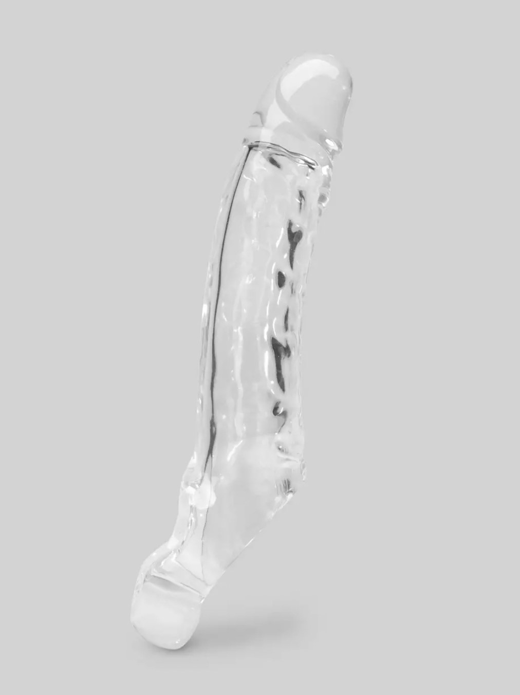 The clear glass penis extender