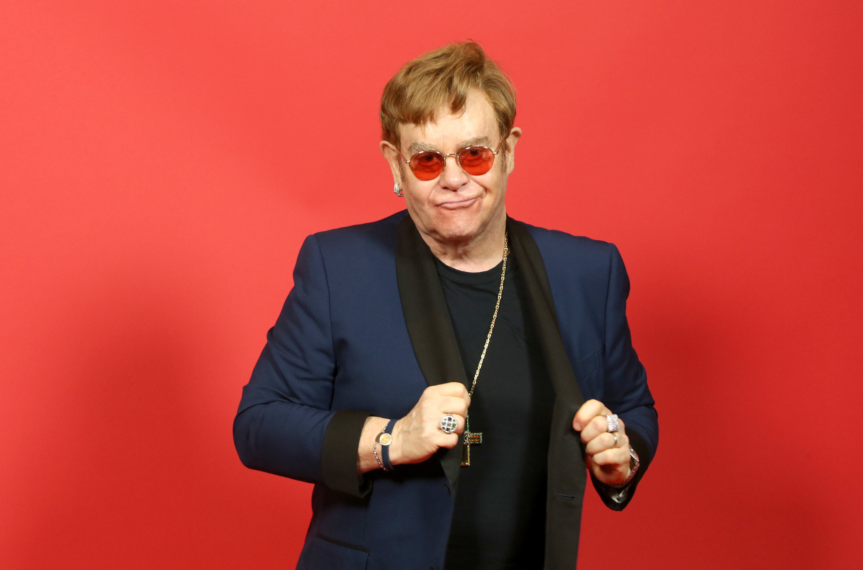 Honoree Elton John attends the 2021 iHeartRadio Music Awards at The Dolby Theatre in Los Angeles, California