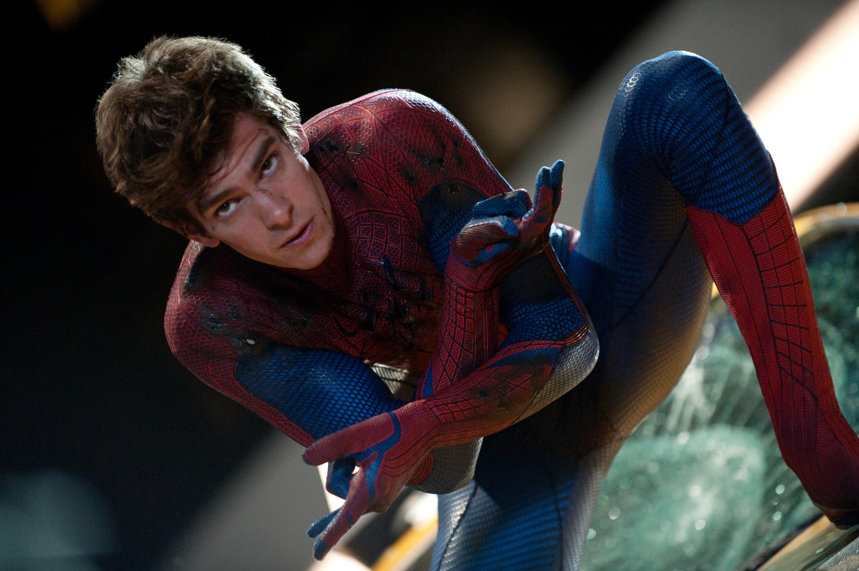 Andrew Garfield in a Spider-Man suit