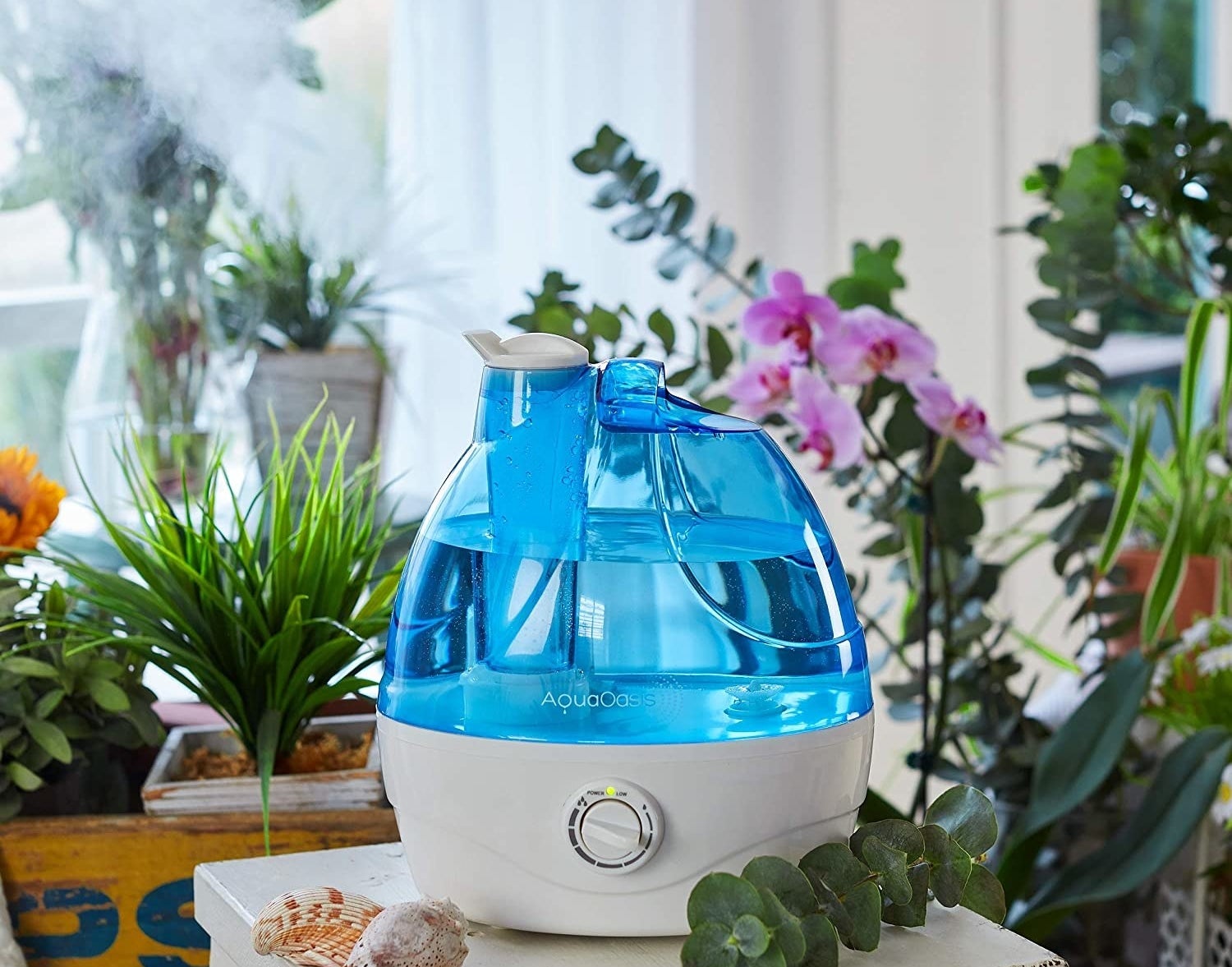 the humidifier filled with water