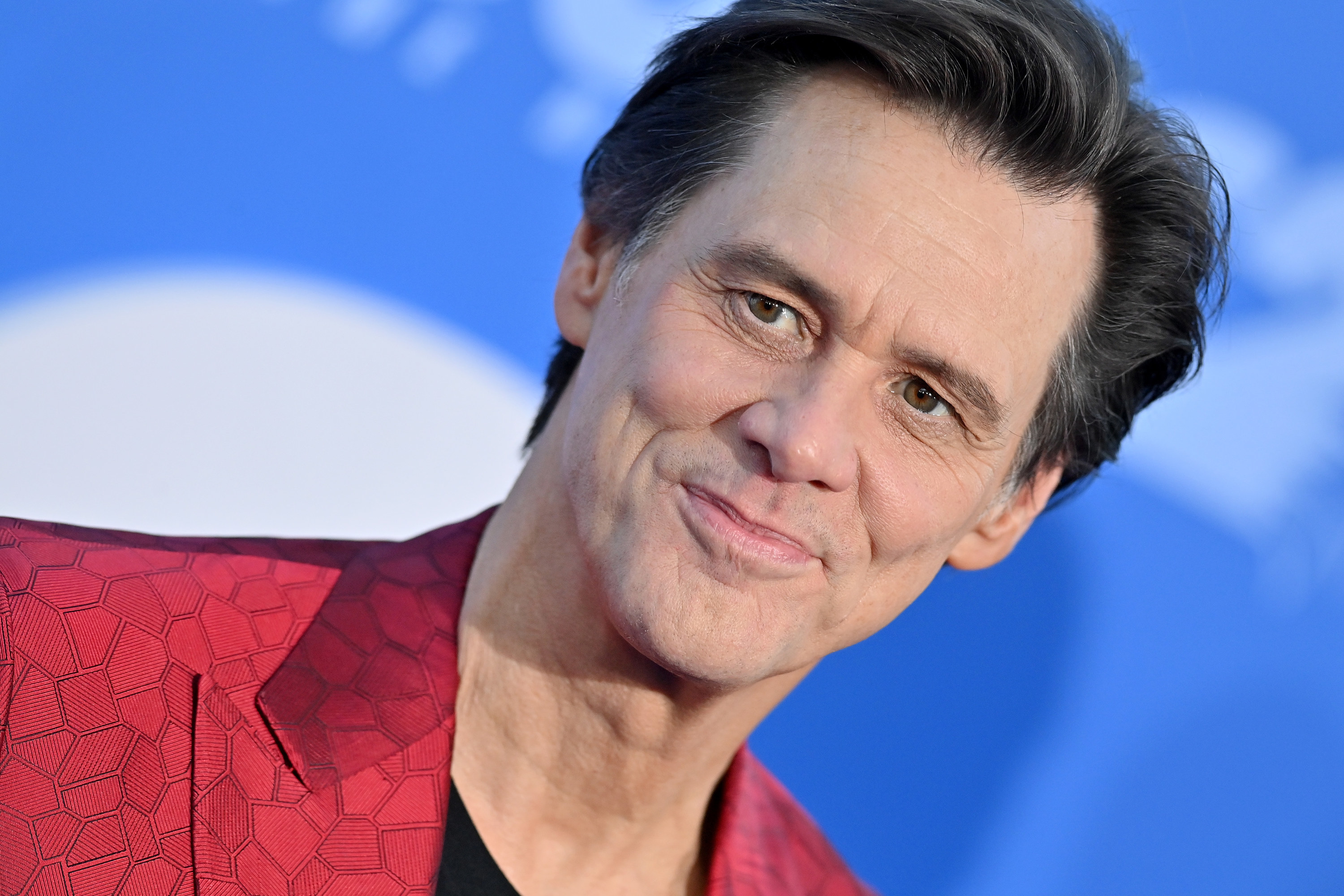 Jim Carrey attends the Los Angeles Premiere Screening of &quot;Sonic The Hedgehog 2&quot; at Regency Village Theatre