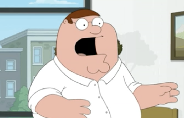 the Family Guy dad in shock
