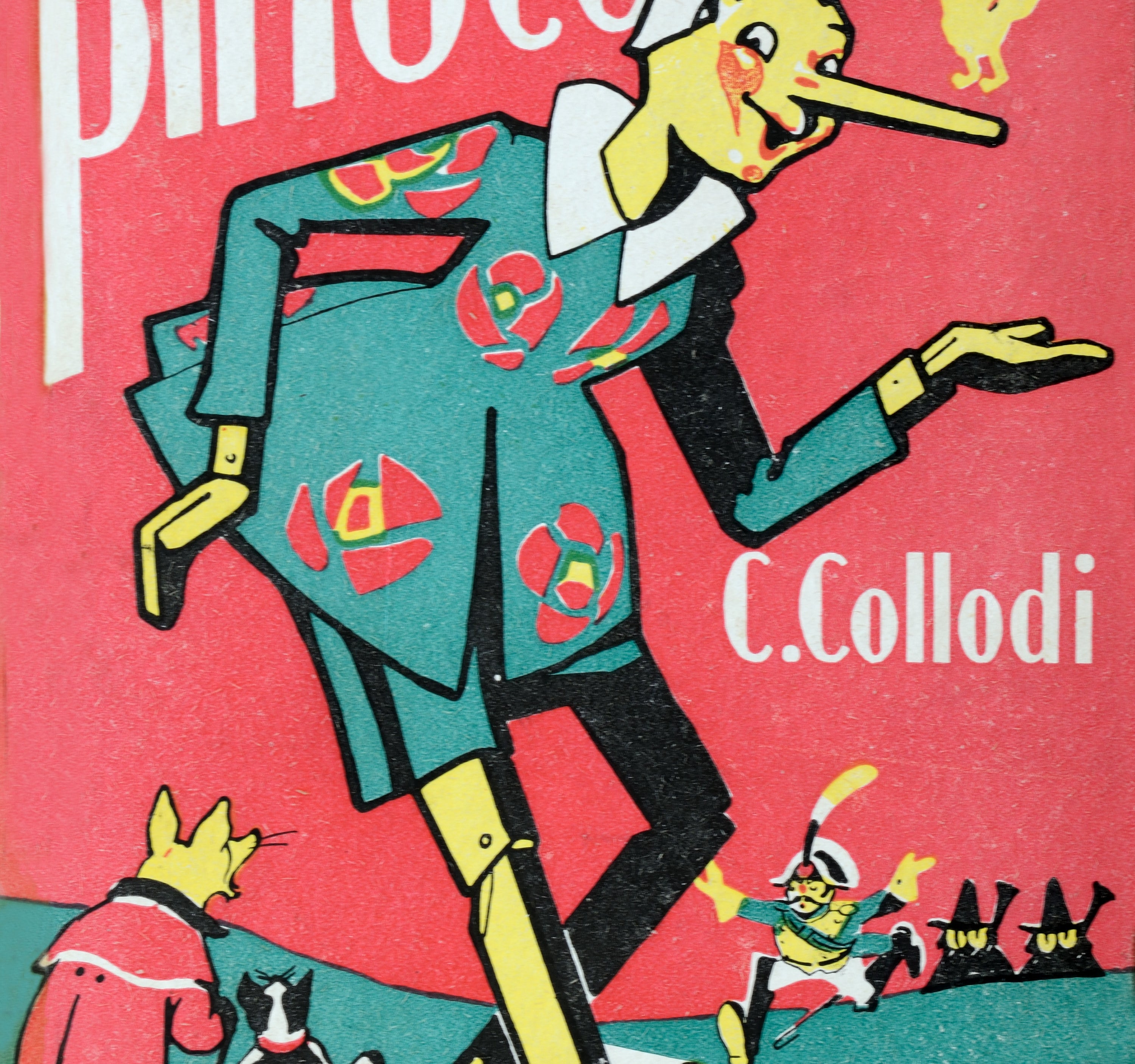 The original book cover of C. Collodi&#x27;s Pinocchio