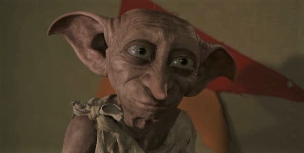 A close-up shot of Dobby in Harry Potter and the Chamber of Secrets
