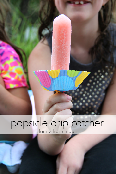 Blogger&#x27;s photo of a cupcake liner placed under an ice pop