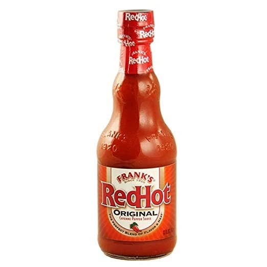 bottle of frank&#x27;s red hot original hot sauce