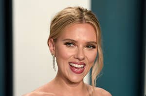 Scarlett smiles at an event