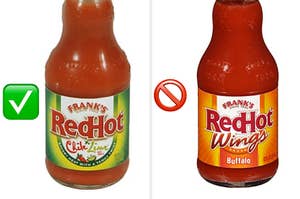 on the left, franks redhot chili lime flavor, on the right frank redhot wings flavor