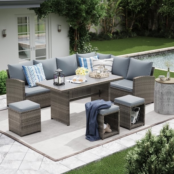 the outdoor furniture set