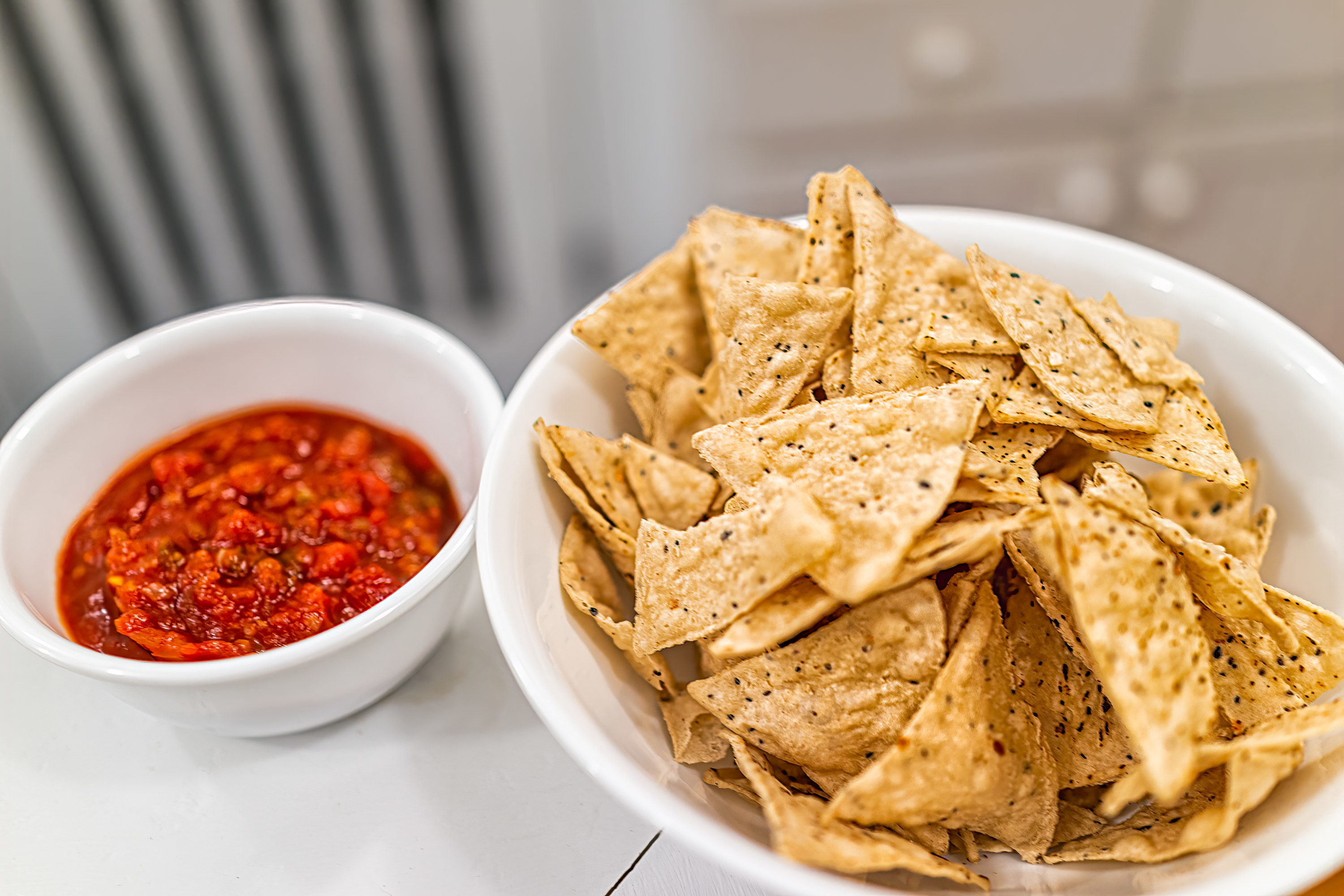 Puréed salsa and tortilla chips