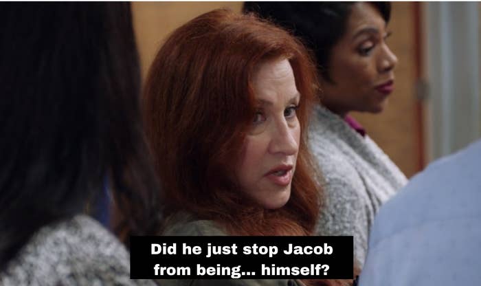 Melissa looks back at Ava and says, "Did he just stop Jacob from being...himself"