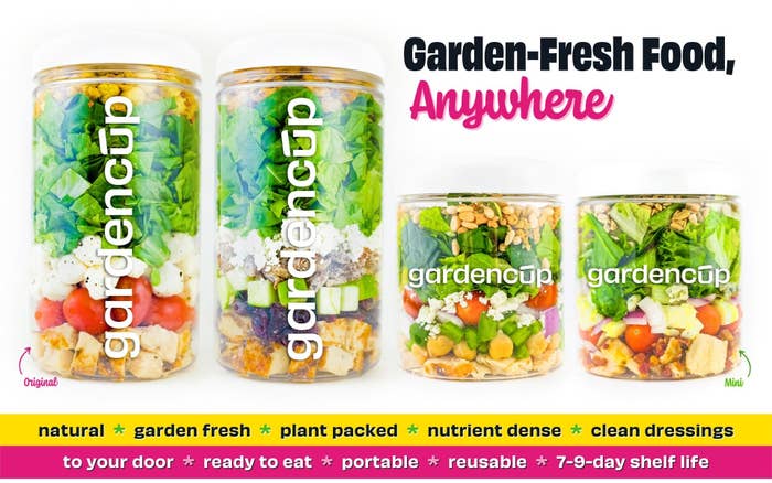 Gardencup Salads are natural, garden fresh, plant packed, nutrient dense, and clean