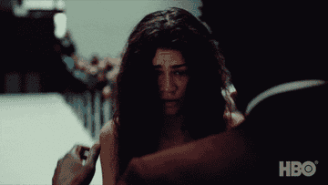 Zendaya as Rue is embraced by Labrinth as a pastor in &quot;Euphoria&quot;