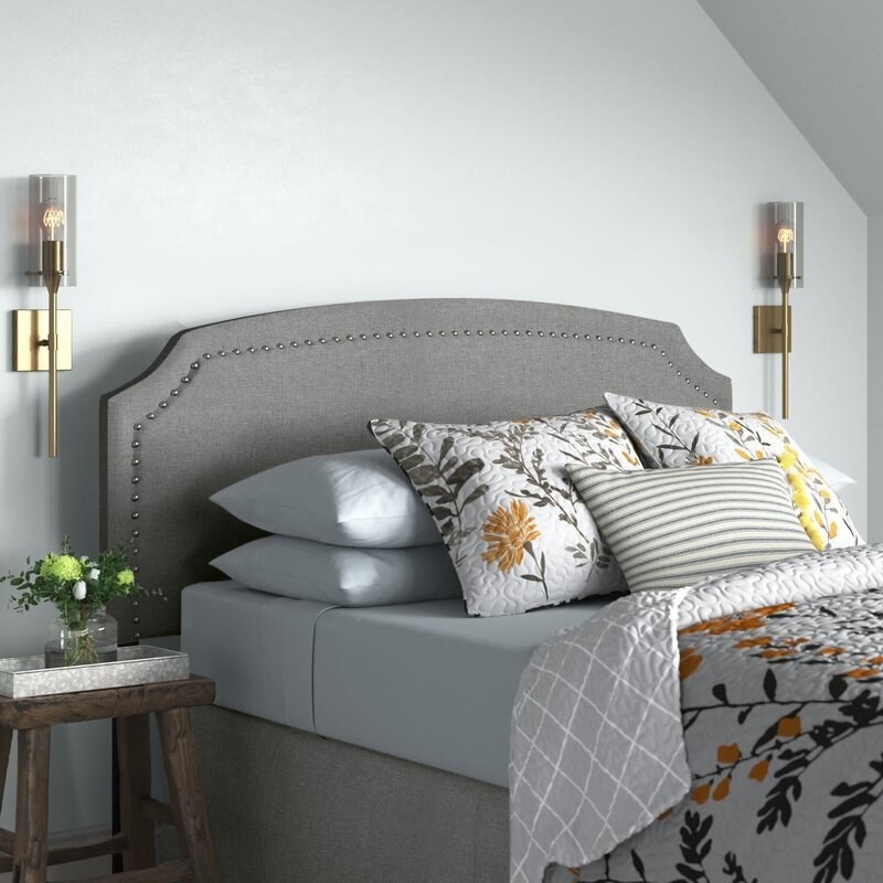 The headboard pictured in the gray color