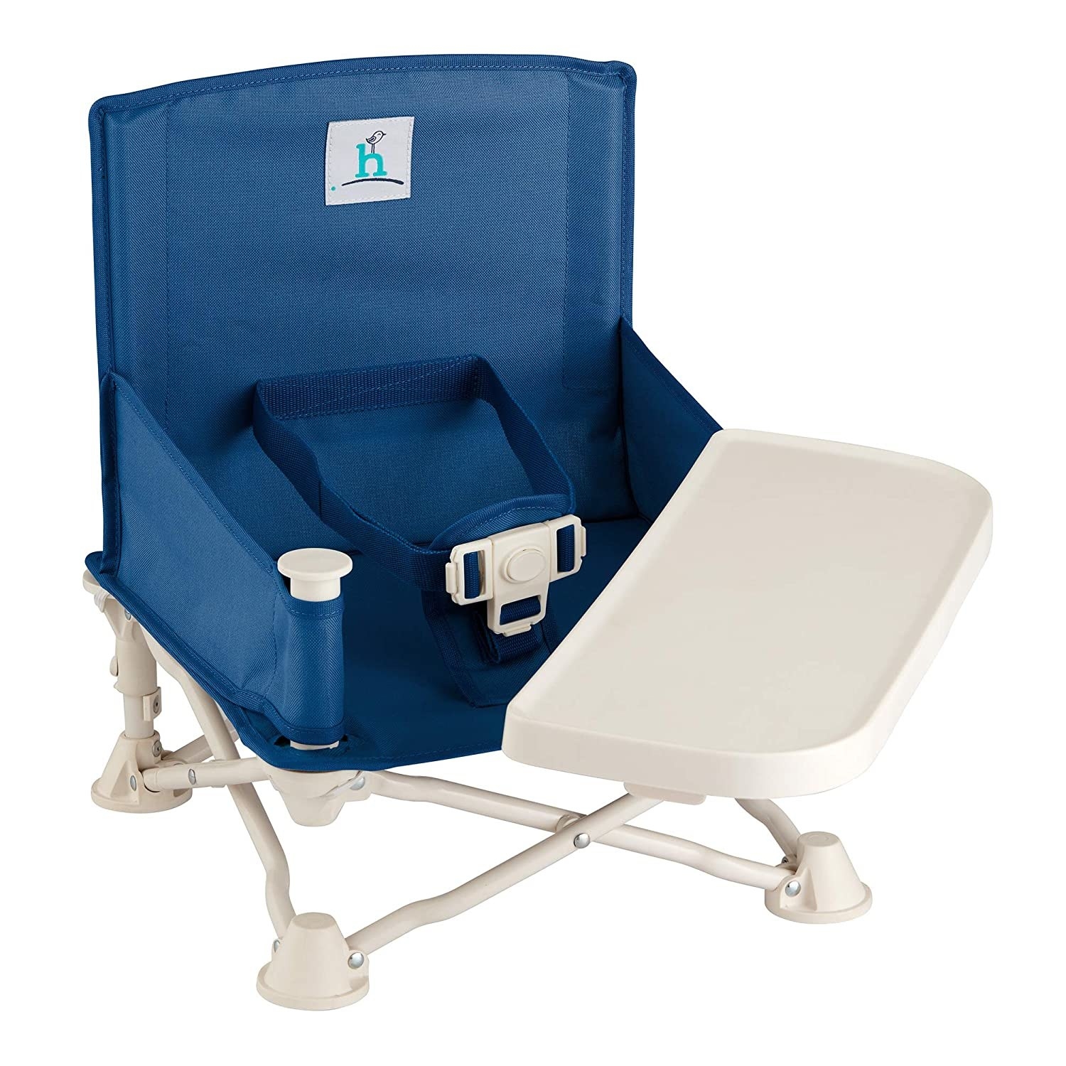 the booster seat in blue