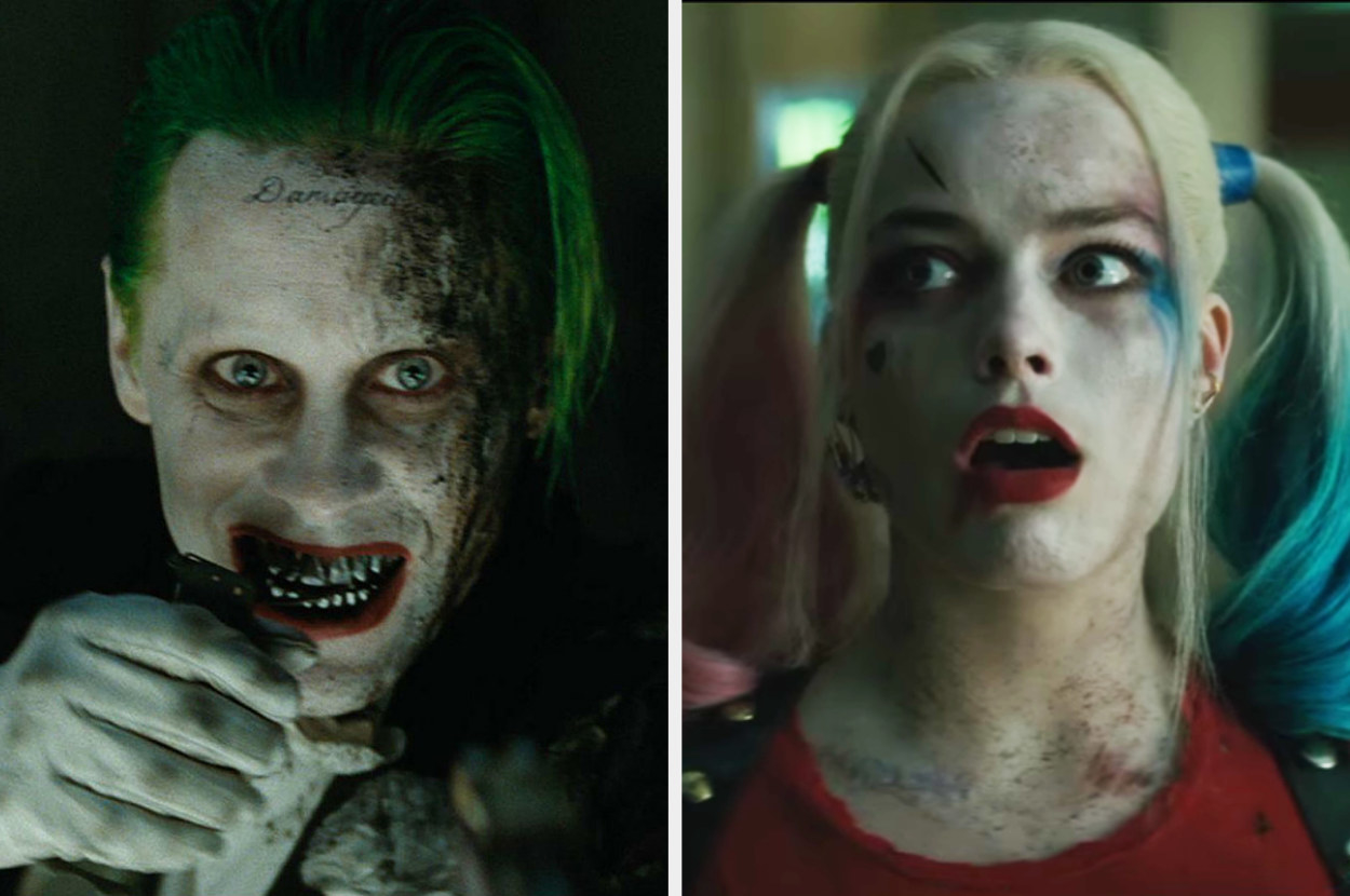 Jared Leto as the Joker and Margot Robbie as Harley Quinn in &quot;Suicide Squad.&quot;