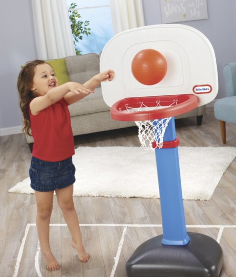 Kid playing basketball