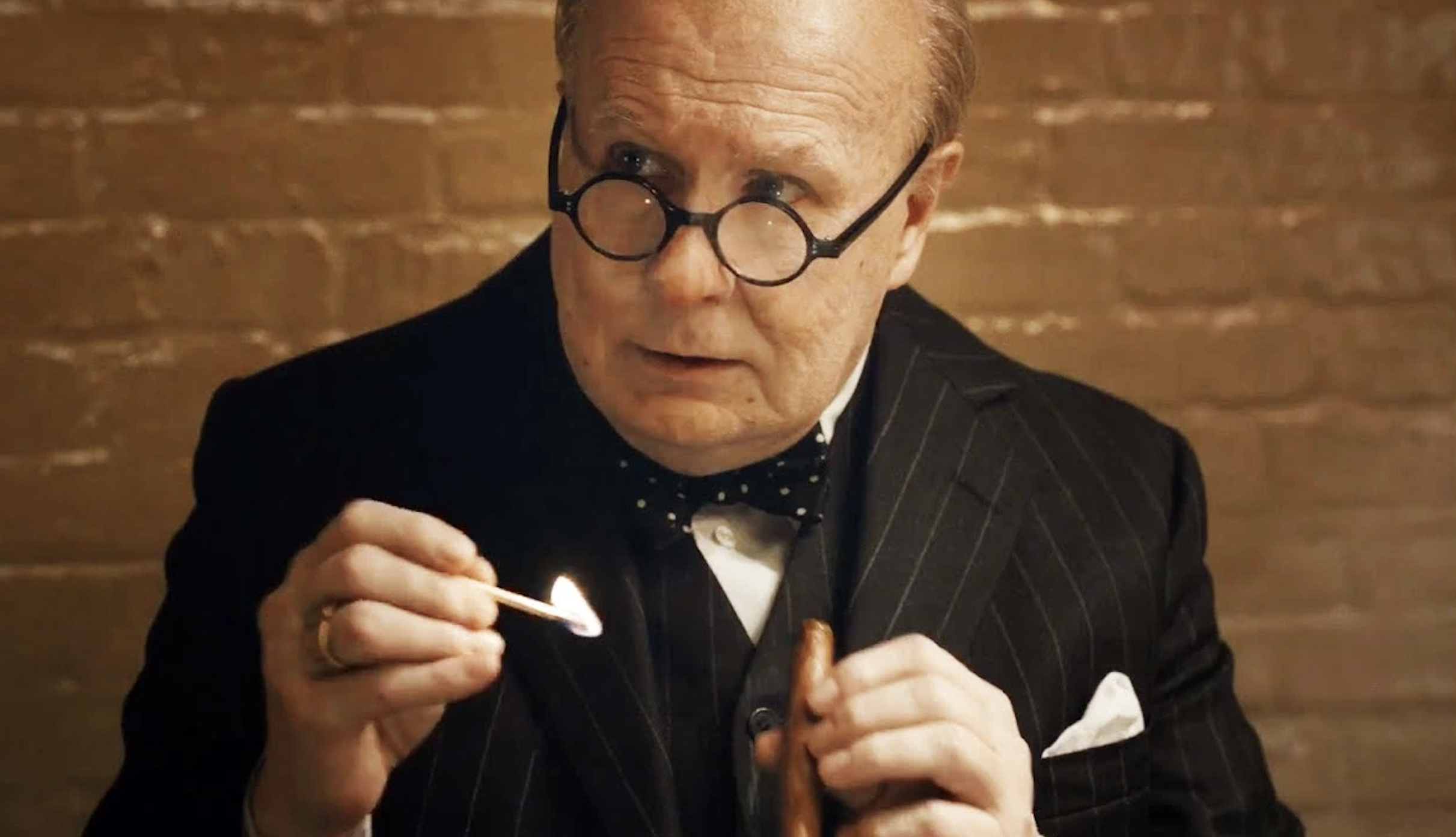 Gary Oldman as Winston Churchill in &quot;Darkest Hour.&quot;