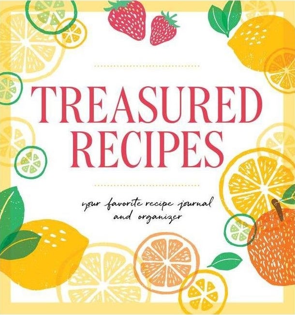 the recipe book cover with citrus designs on it