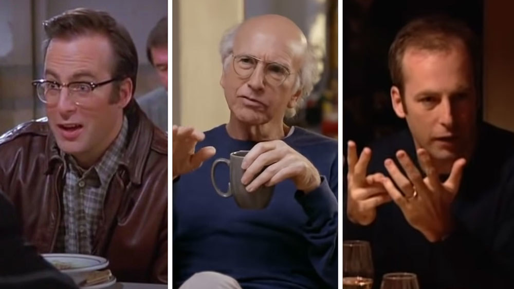 Stills from Seinfeld and Curb Your Enthusiasm (with Larry David in one)